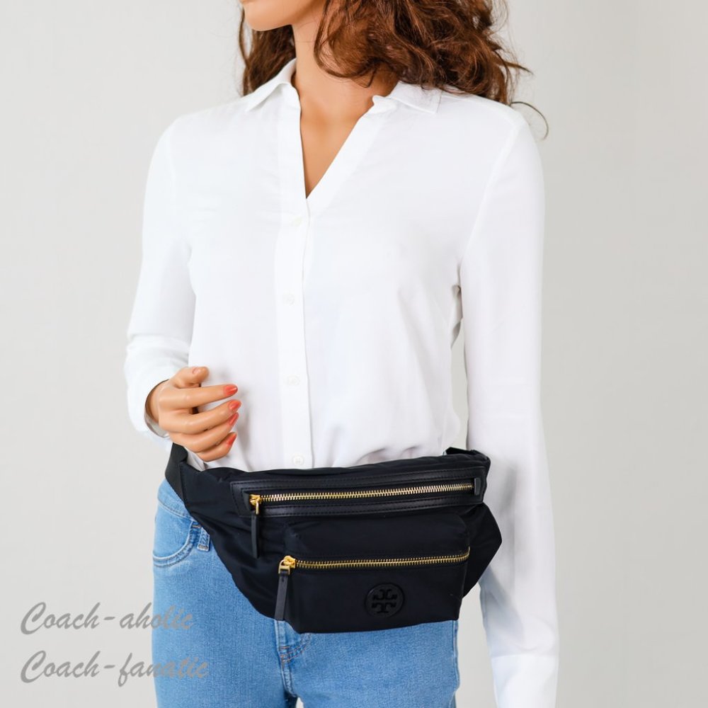 NWT Tory Burch 82508 Nylon Belt Bag Fanny Pack Crossbody in Black - Picture 3 of 9